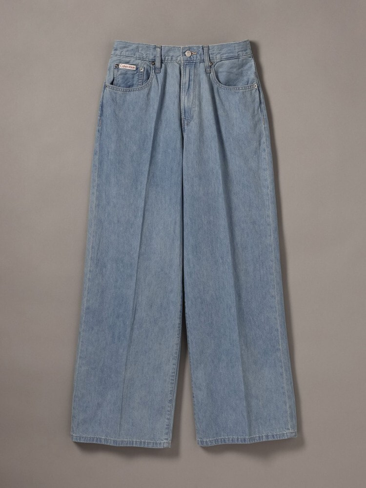 Wide Leg]ジーンズ(デニムパンツ) - ワイドレッグリネン