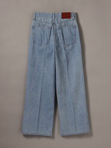 【関税込み】Off-White ブルー デニム ワイドレッグジーンズ Levi's ジーンズ デニム デニムパンツ Levi's/リーバイス 318(TM