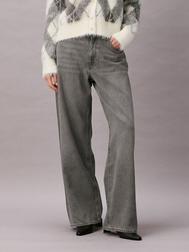 Baggy]ジーンズ(デニムパンツ) - ローライズバギーグレージーンズ