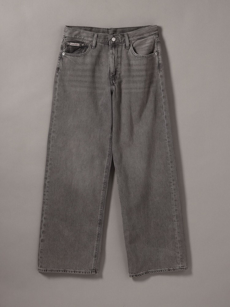 Baggy]ジーンズ(デニムパンツ) - ローライズバギーグレー