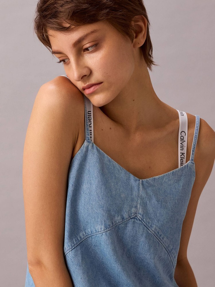 デニムタンクトップ - リネンデニムキャミソール | カルバン・クライン