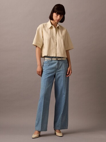 シャツ - ショートスリーブクロップドシャツ | カルバン