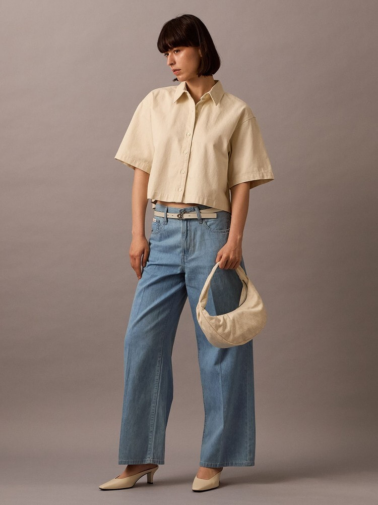 シャツ - ショートスリーブクロップドシャツ | カルバン