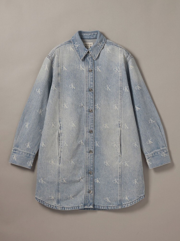 デニムワンピース - CKデストロイデニムシャツワンピース | カルバン
