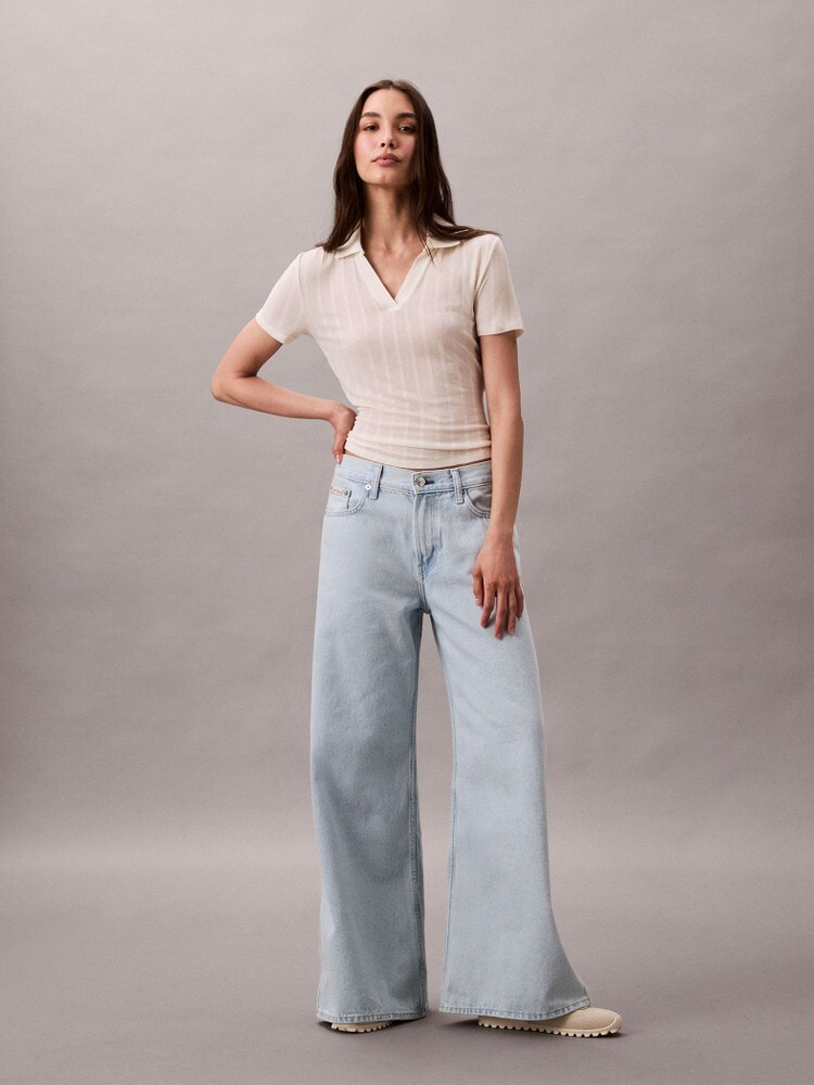 デニム・ジーパン 23 Curved Wide Denim Pants Light Blue Wide]ジーンズ(デニムパンツ) - ライトワイドジーンズ