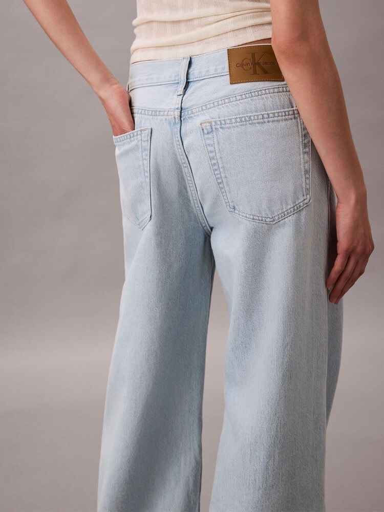 デニム・ジーパン 23 Curved Wide Denim Pants Light Blue Wide]ジーンズ(デニムパンツ) - ライトワイドジーンズ