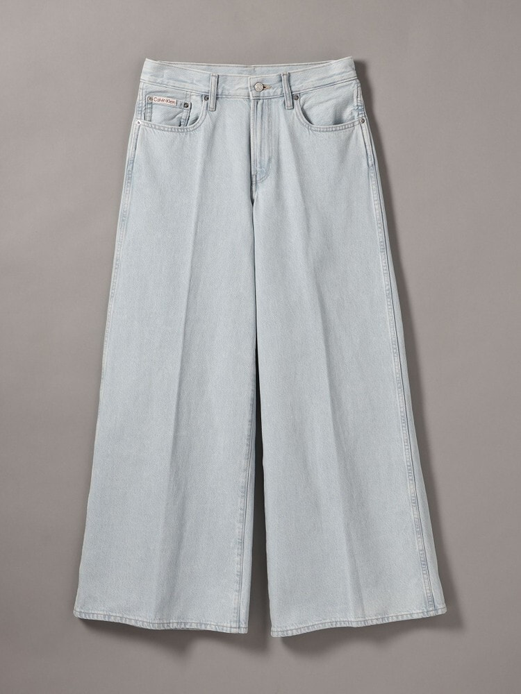 【 】◆CKJeans ワイドフィットジーンズ◆送料無料◆ チェリーガーメントウォッシングワイドフィットデニム【ブラウン