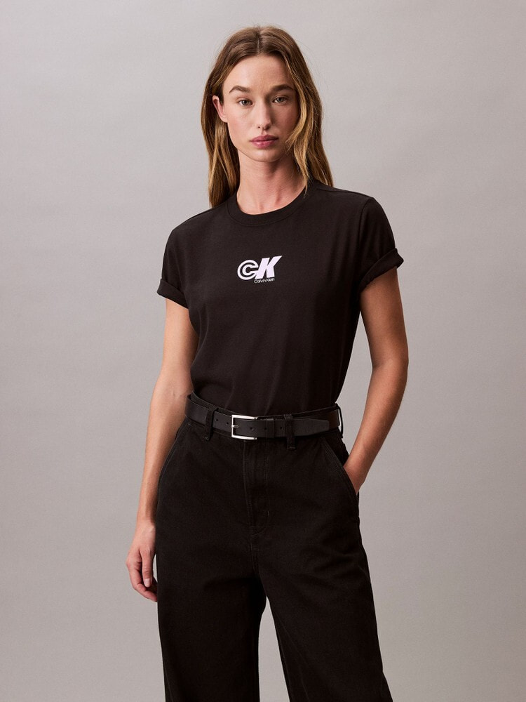 Tシャツ - CKロゴショートスリーブジャージーTシャツ | カルバン