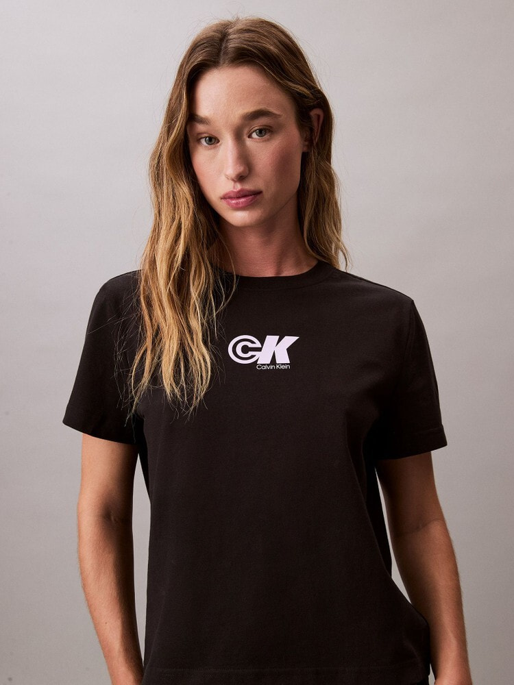 Tシャツ - CKロゴショートスリーブジャージーTシャツ | カルバン