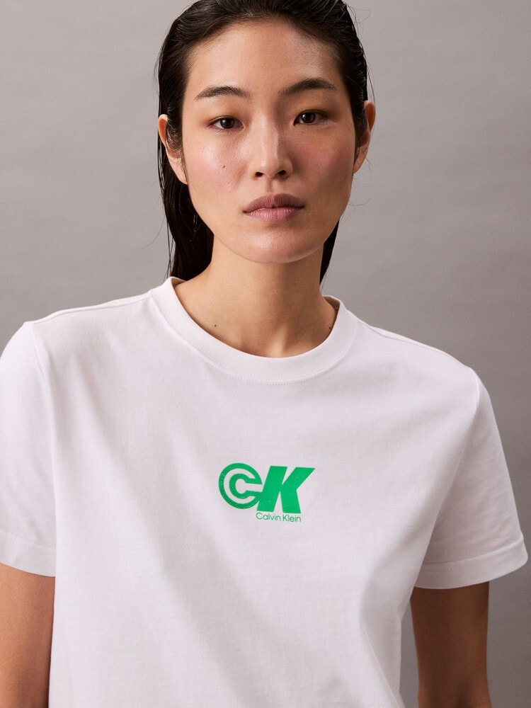 Tシャツ - CKロゴショートスリーブジャージーTシャツ 9