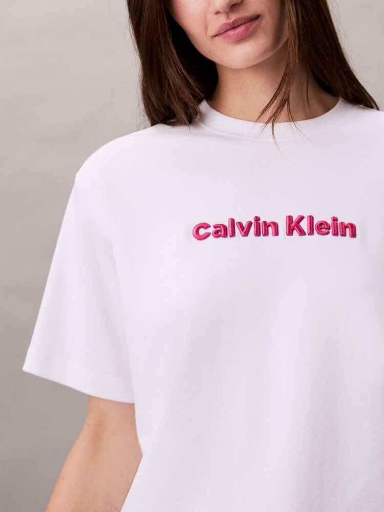 売れ筋商品|||カルバンクライン カットソー トップス レディース Women's Linen-Blend Short-Sleeve Shirt Chalk ウィメンズ | トップス | カルバン・クライン 公式オンライン