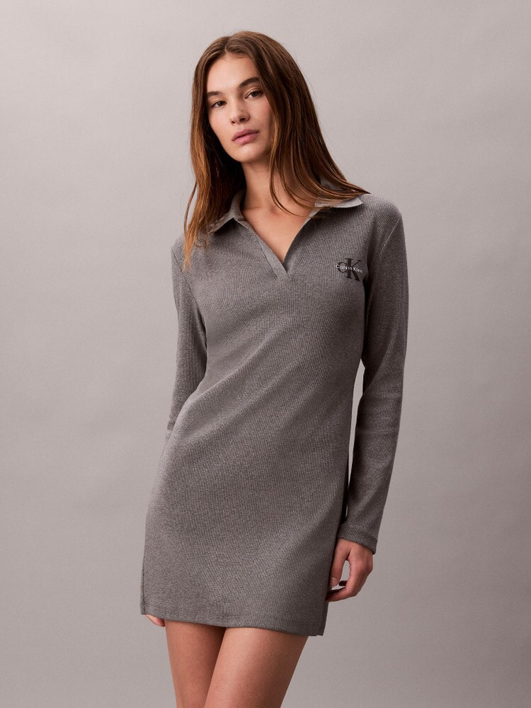美品⭐︎ カルバンクライン ノースリーブ膝丈タイトワンピース 紫 クルーネックM カルバン クライン Calvin Klein ☆半袖タイトワンピース