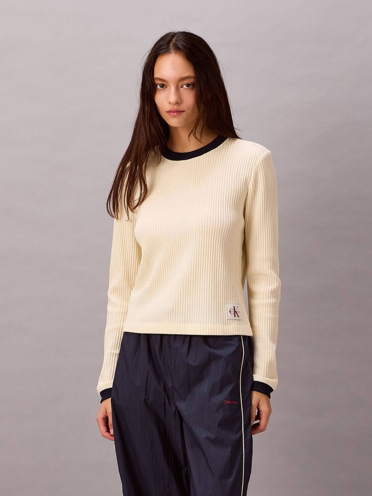 長袖Tシャツ - ロングスリーブワッフルTシャツ | カルバン・クライン