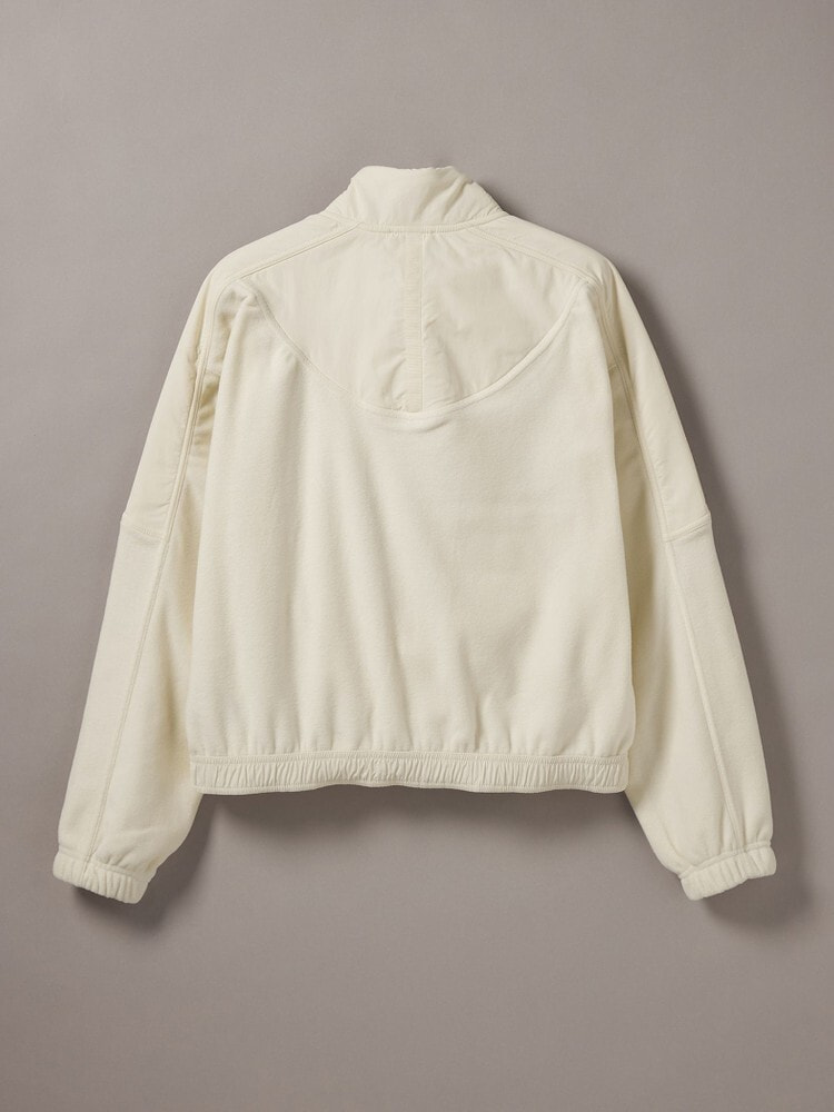 トップス - ミックスフリースジップアッププルオーバー | カルバン