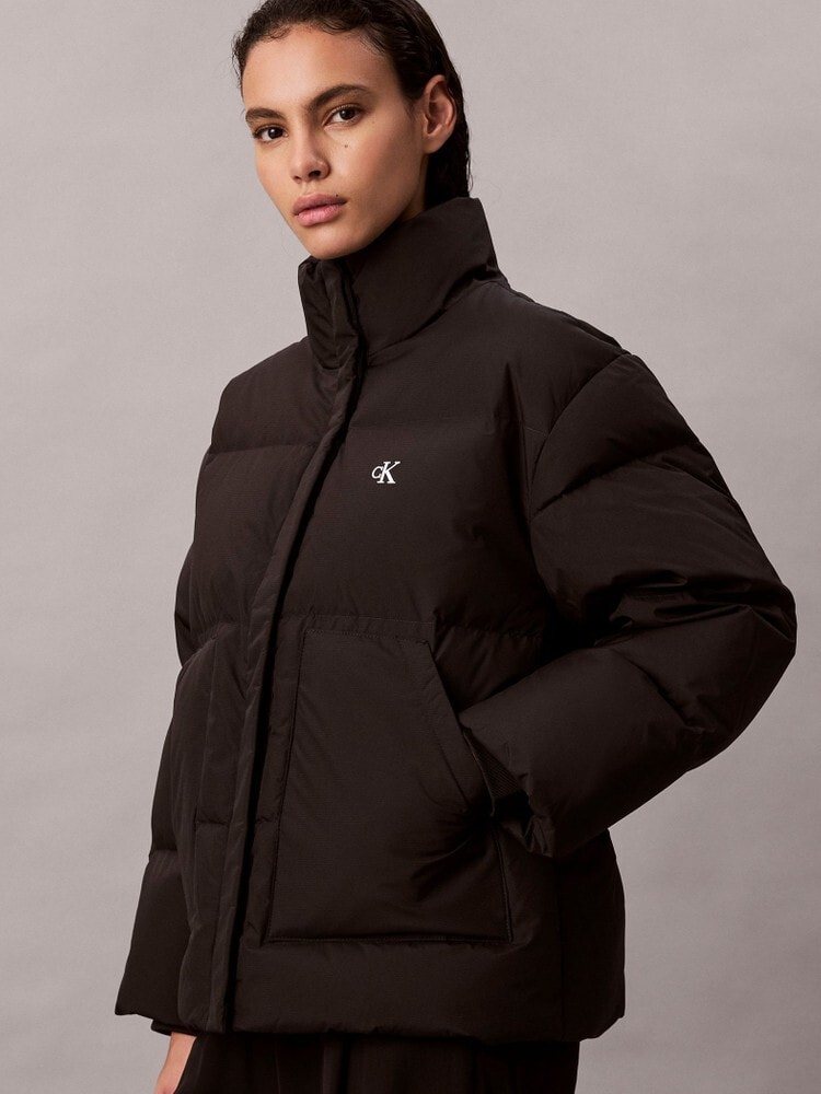 ダウンジャケット - ショートレングススタンドカラーダウンジャケット