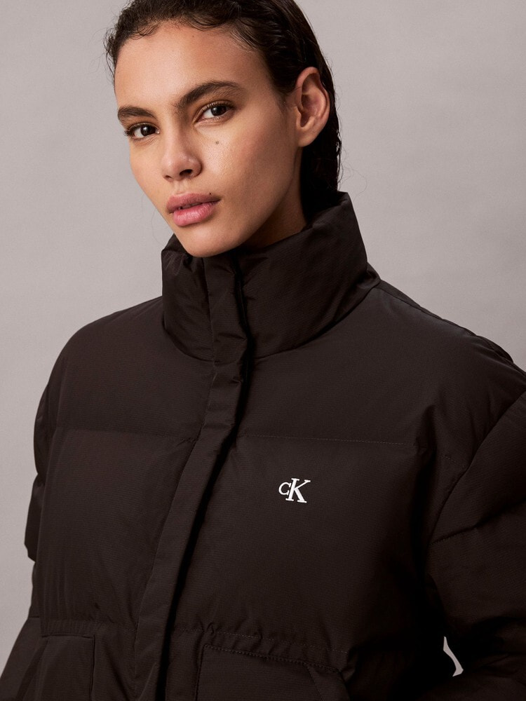 ダウンジャケット - ショートレングススタンドカラーダウンジャケット