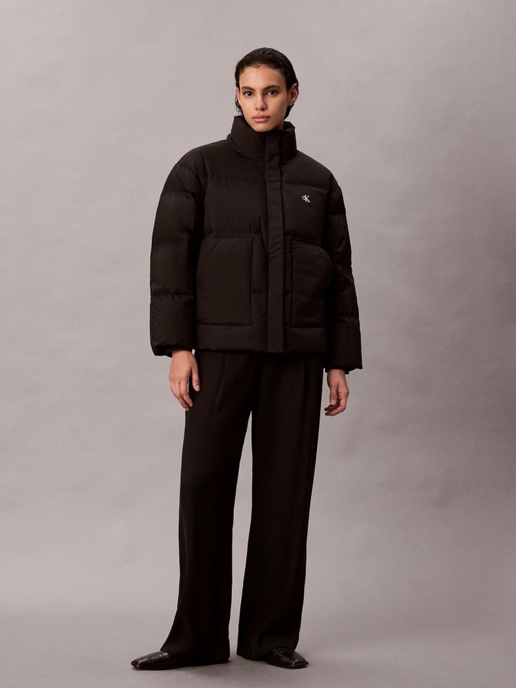 ダウンジャケット - ショートレングススタンドカラーダウンジャケット