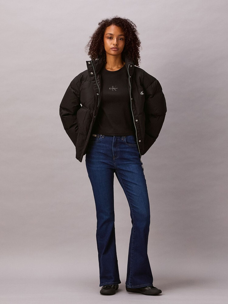 ダウンジャケット - ショートレングススタンドカラーダウンジャケット