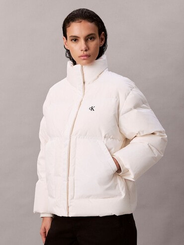 ダウンジャケット - ショートレングススタンドカラーダウンジャケット