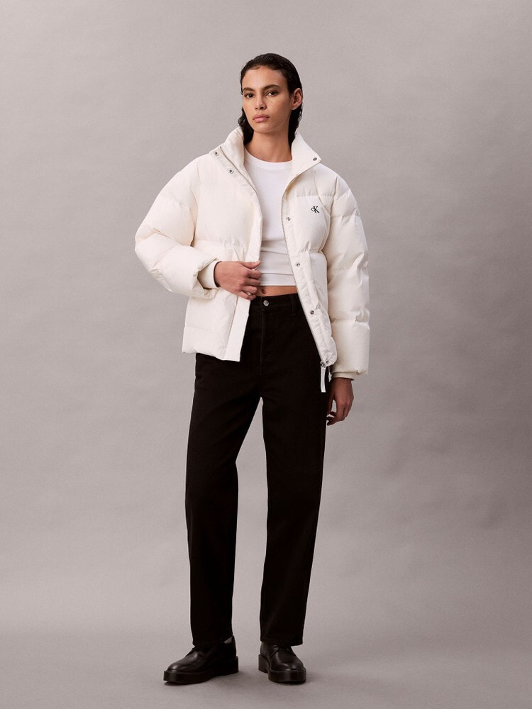 ダウンジャケット - ショートレングススタンドカラーダウンジャケット