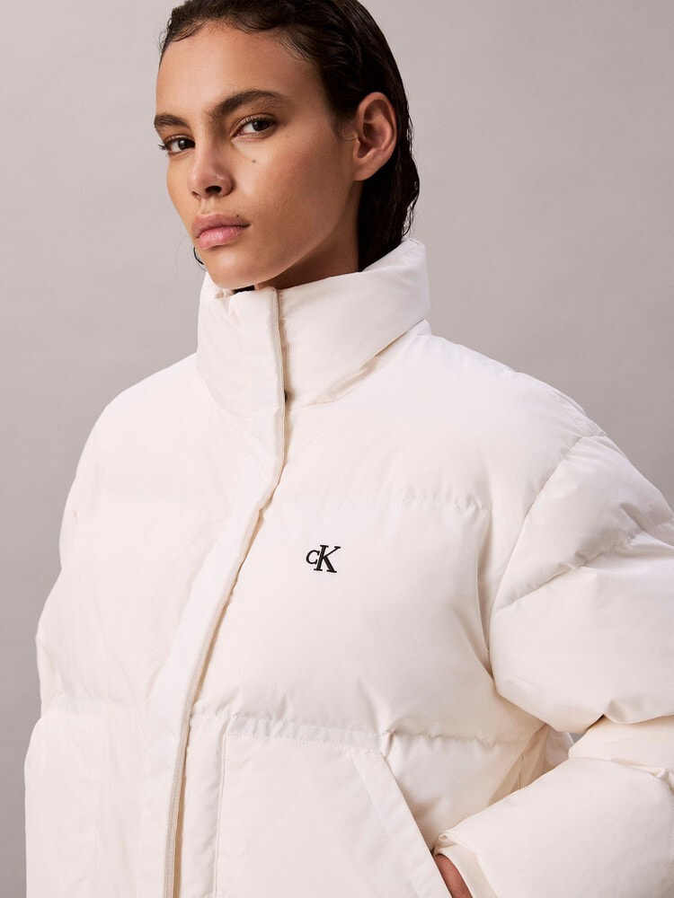 ダウンジャケット - ショートレングススタンドカラーダウンジャケット