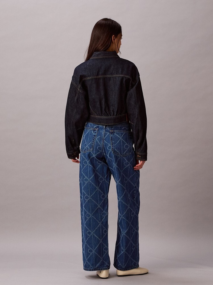 カルバンクラインジーンズ　Gジャン　デニムジャケット デニムジャケット - ジップアップクロップドデニムジャケット