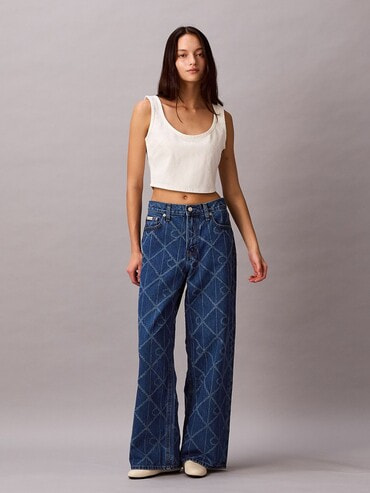   CKバギージーンズ 24S Baggy]ジーンズ(デニムパンツ) - リネンプルオンバギージーンズ