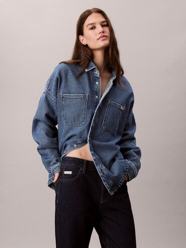 ジーンズ(デニムパンツ) - リラックスカフCKインディゴジーンズ