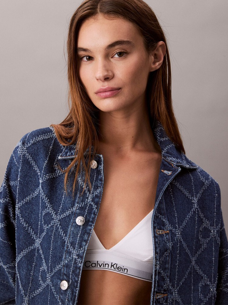 希少✨ カルバンクライン ハイネック ジャケット 大きめ ウール混 レトロ 上品 Amazon | [カルバン・クライン] CALVIN KLEIN ジャケット デニム