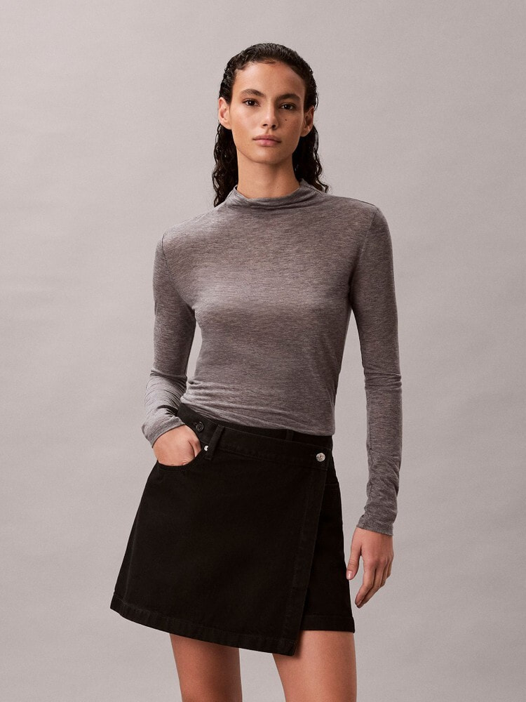 デニムスカート - デニムラップミニスカート | カルバン