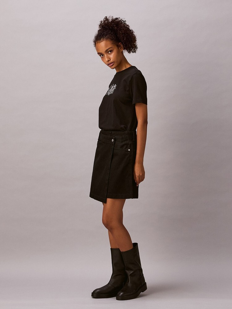 デニムスカート - デニムラップミニスカート | カルバン・クライン