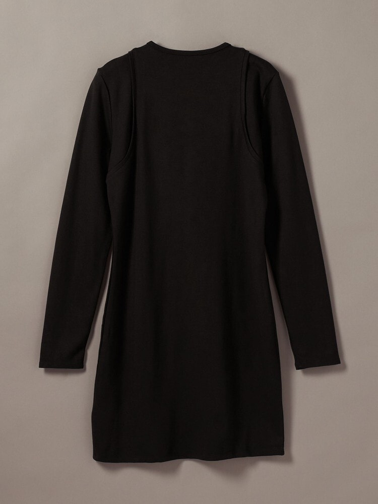 ワンピース - インターロックロングスリーブミニワンピース | カルバン