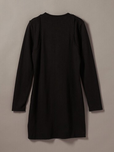 ワンピース - インターロックロングスリーブミニワンピース | カルバン