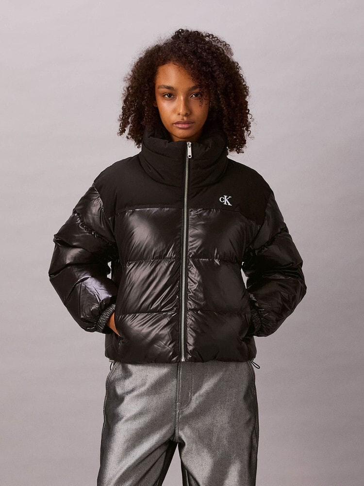 カルバンクラインジーンズ　ミッドウェイトダウンコート パッファジャケット - マットシャインミッドウェイトダウンパッファ