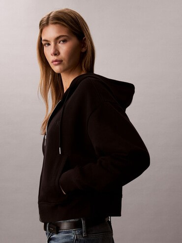 パーカー - モノグラムテリークロップドパーカー | カルバン・クライン