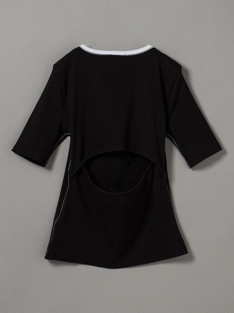Tシャツ - ショートスリーブ2X2リブスクープネックTシャツ 8