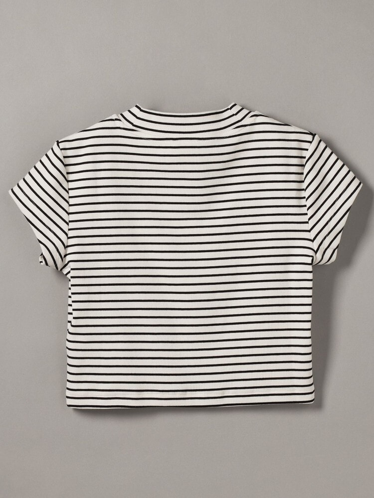 Tシャツ - ボーダーモノグラムベビーTシャツ 7