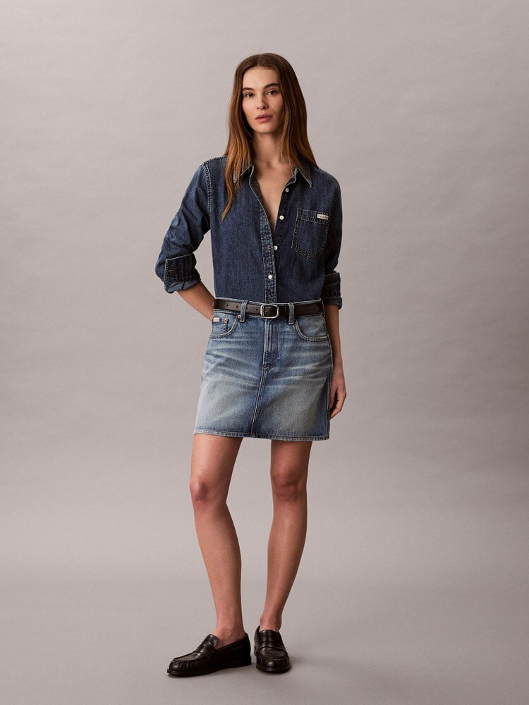 激美品！カルバンクラインジーンズ デニムスカート W27 Calvin Klein (カルバンクライン) Calvin Klein jeans センター
