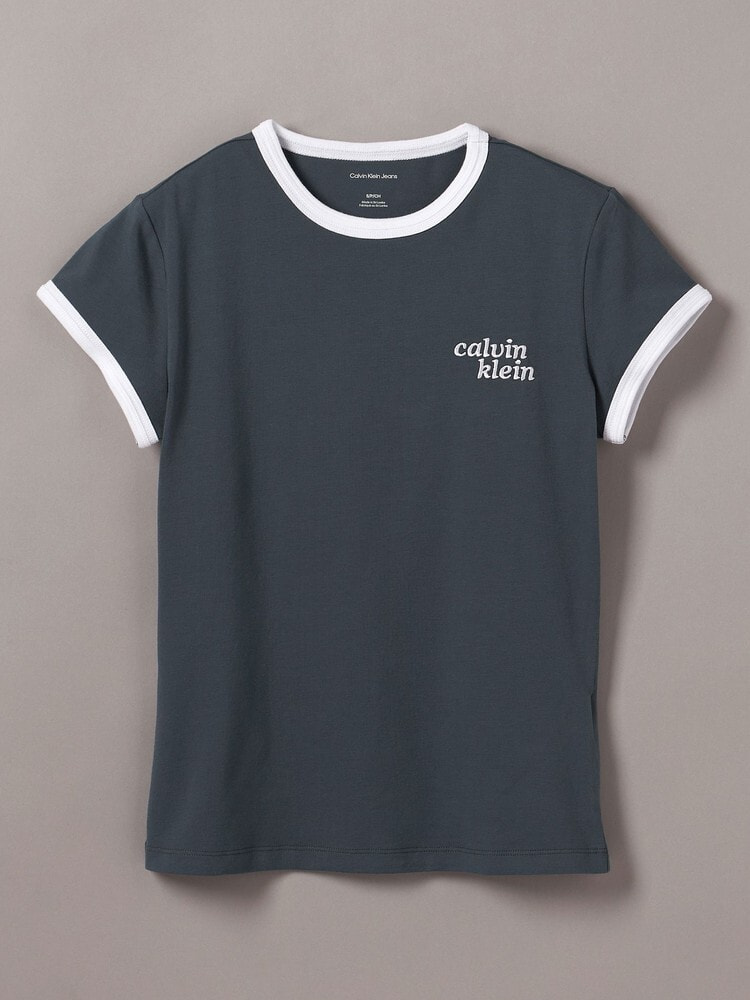 Tシャツ - ショートスリーブスリムロゴリンガーTシャツ 6