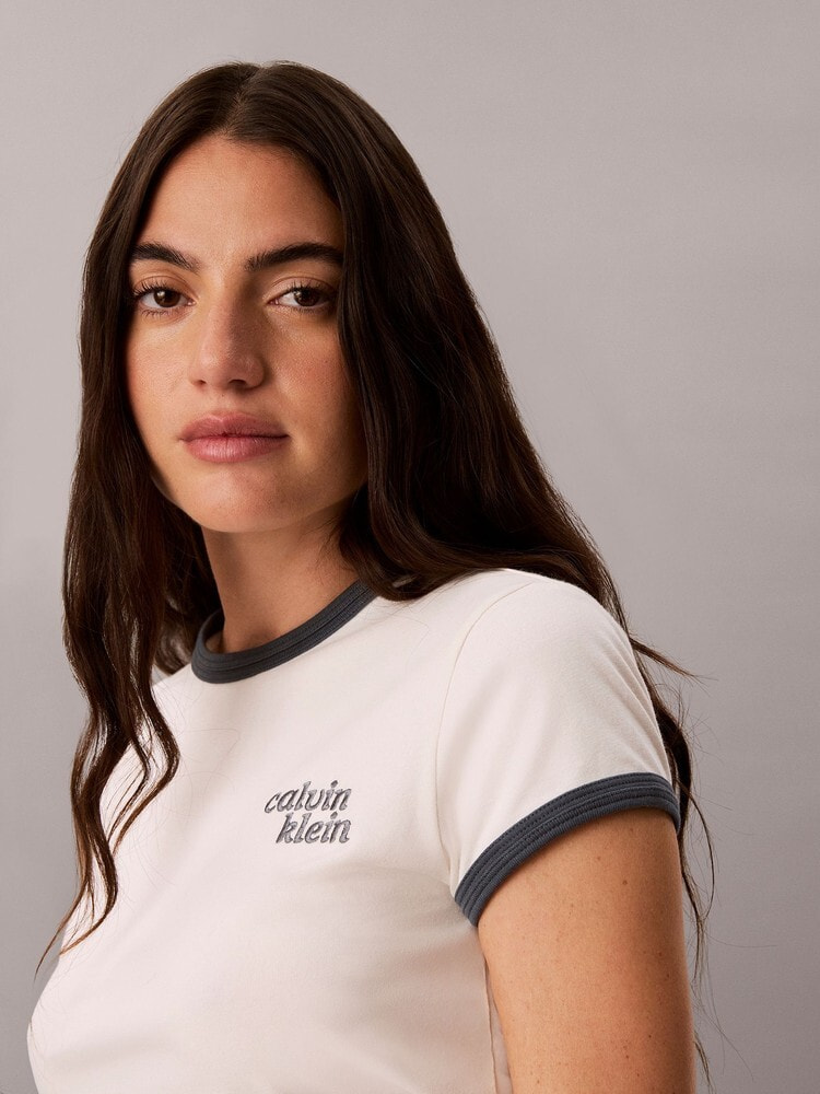 Tシャツ - ショートスリーブスリムロゴリンガーTシャツ 10