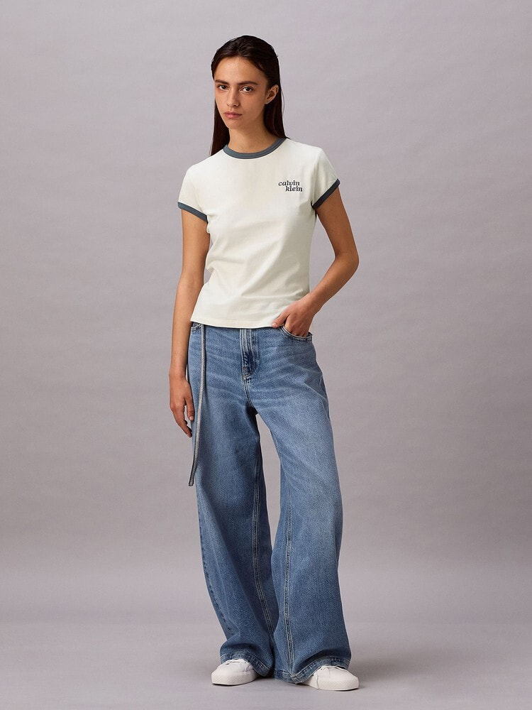 Tシャツ - ショートスリーブスリムロゴリンガーTシャツ 15