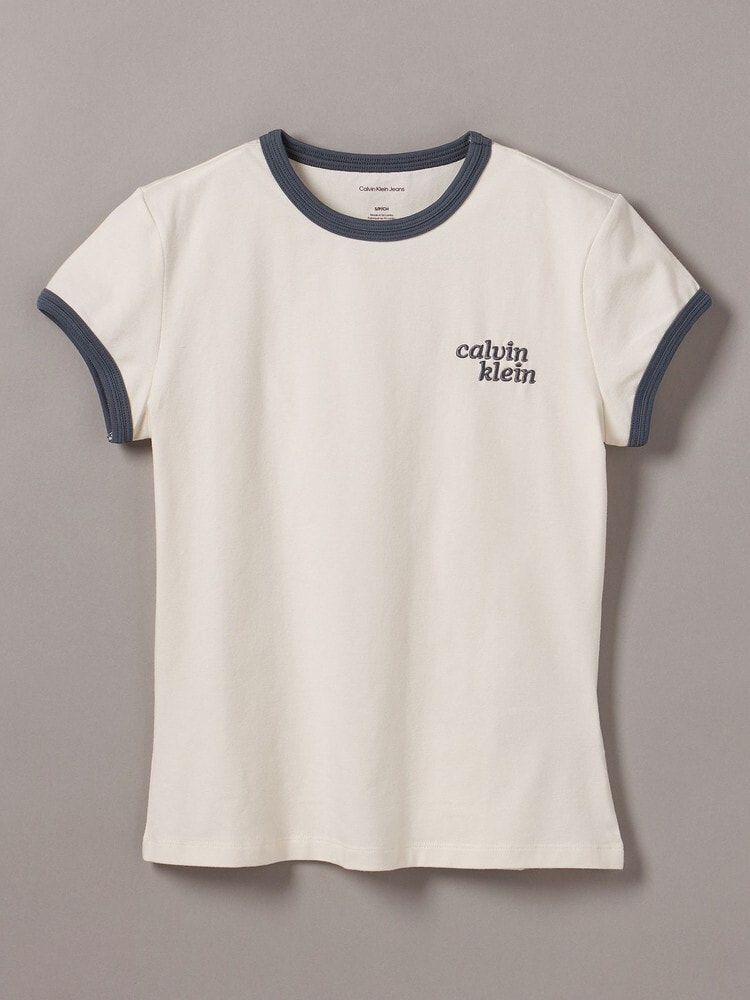 Tシャツ - ショートスリーブスリムロゴリンガーTシャツ 19