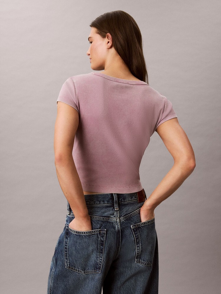 Tシャツ - ウーブンラベルクルーネックTシャツ 5