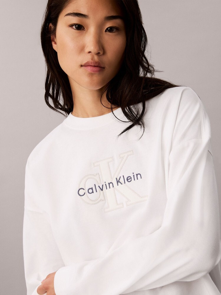 長袖Tシャツ - ロングスリーブデニムアップリケモノグラムTシャツ 2