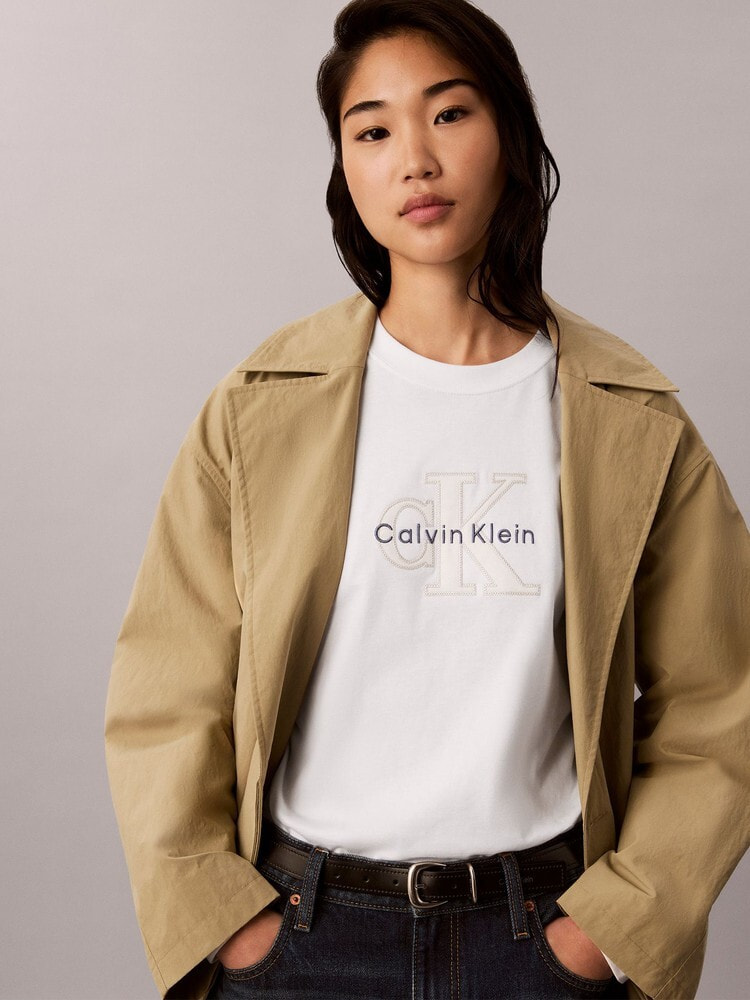 長袖Tシャツ - ロングスリーブデニムアップリケモノグラムTシャツ 4