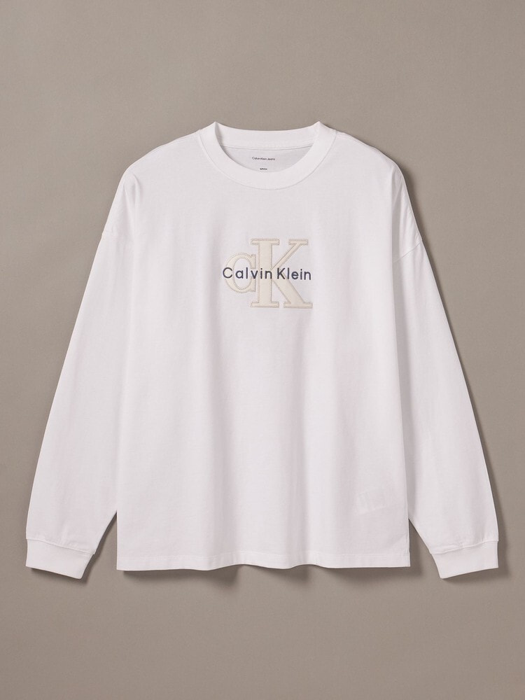 長袖Tシャツ - ロングスリーブデニムアップリケモノグラムTシャツ 7