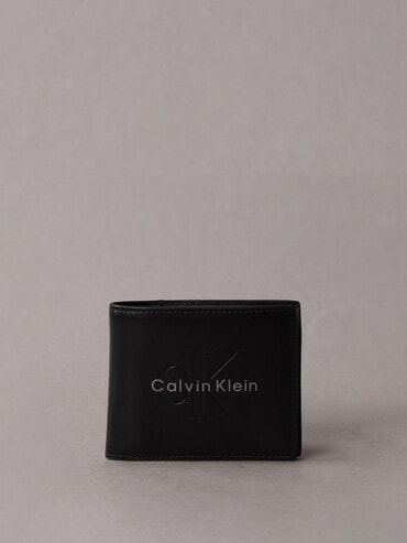 三つ折り財布 - レザーエンボスエンベロープウォレット | カルバン