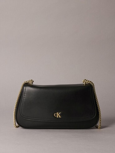 ショルダーバッグ - チェーンストラップ付きハンドルフラップ