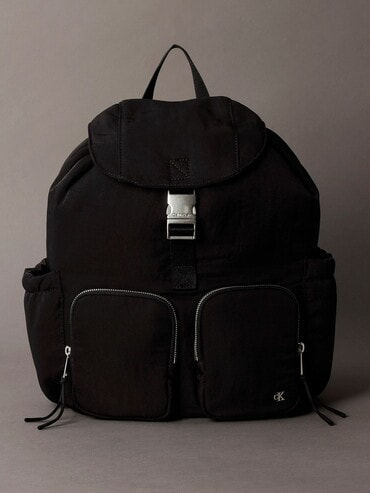 Calvin Claurence  PORTER ブラックリュック セール】パッカブルバックパック ショルダーストラップ付き