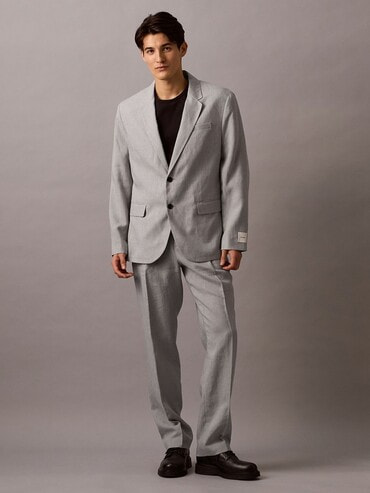 ブレザー - リネンブレンドクラシックブレザー | カルバン